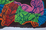 NOBA, Almond tree flowers, collage con carta di recupero e acrilico su cartoncino colorato, 17 x 48 cm