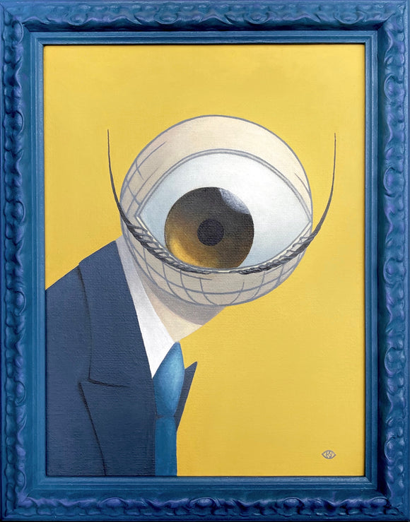 Ksenia Yarosh, Salvador Dalì, Acrilico su tela, 24x18 cm (28,5x22,5 cm con cornice)