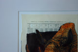 NOBA, Rhino, grafite e marker su carta di recupero, 19x13 cm