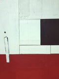 Andrea Balzano, Astratto Rosso, bianco e nero, Acrilico, legno e materiali di riciclo,138x105x6 cm