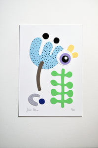 Susi Lee, serie "La natura respira, fiorisce e splende", collage, 17x24 cm