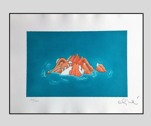 Luca Alinari, tratto dalla cartella "Punto dell'Anima", Acquaforte e acquatinta, 50x70 cm, 1990