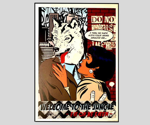 Giorgio Mussati, Welcome to the Jungle - I Feel so Safe, Grafica Fine Art su carta cotone 50%, 50x70 cm