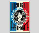 Obey (Shepard Fairey), Liberté Egalité Fraternité , serigrafia, 61x90 cm