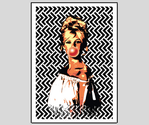 Giorgio Mussati, Brigitte Bardot Popping, Grafica Fine Art su carta cotone 50%, 50x70 cm