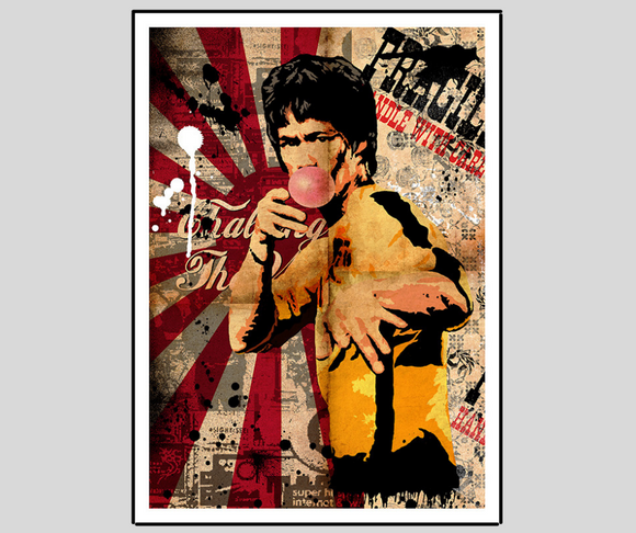 Giorgio Mussati, Bruce Lee Challenges the World, Grafica Fine Art su carta cotone 50%, 50x70 cm