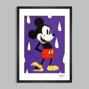 Blvckjep, Freacky Mouse, Inchiostro, marker e acrilico su carta 300 gsm, 29,7x21 cm