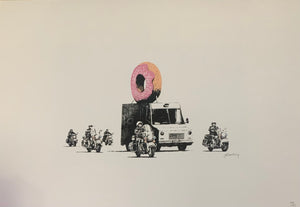 Banksy, Strawberry 'Donuts', litografia, 50x70 cm