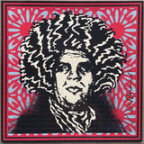 Obey (Shepard Fairey), Psychedelic André (CLASSIC RED OBEY GIANT VARIANT), Blotter perforato, 18x18cm