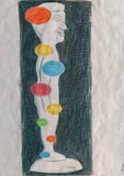 Plumcake, Uomo sfere, disegno su carta, 30x21 cm