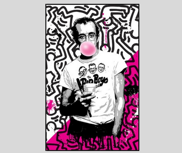 Giorgio Mussati, Keith Haring Popping, Grafica Fine Art su carta cotone 50%, 50x70 cm