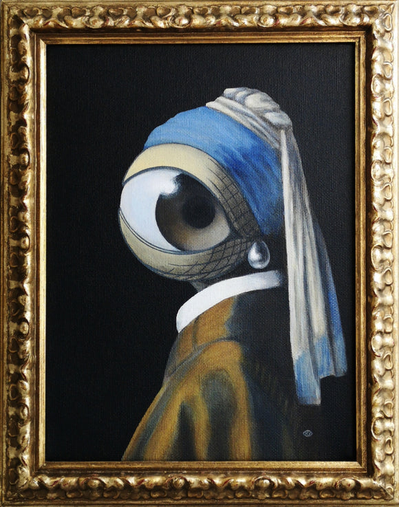 Ksenia Yarosh, Ragazza con turbante, Acrilico su tela con cornice, 24x18 cm (28,5x22,5 cm con cornice)