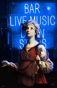 SLASKY, Live Music III, Giclèe su tela, 120x77 cm