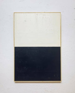 Andrea Balzano, Astratto Bianco e blu , Acrilico, legno e materiali di riciclo, 123x83 cm
