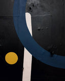 Andrea Balzano, Blue Circle , Acrilico, legno e materiali di riciclo, 138x104 cm