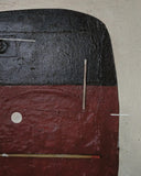 Andrea Balzano, Astratto morbido Bianco , Acrilico, legno e materiali di riciclo, 71x56 cm