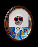 Marco Sodano, Super Gaga Bros, Colori acrilici su vetro e fotografia vintage, 40x33 cm (con cornice)