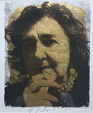 Giuliano Grittini, Alda Merini, L'anima della luce, collage, 22x26 cm (52x56 cm con cornice)