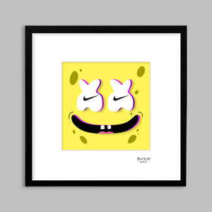 Blvckjep, “SpongeMello” - Bikini Bottom collection , Fina Art print, 30x30 cm